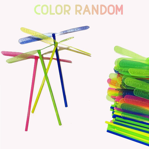36 Pieces Hand Helicopter Spinner Hand Rub Plastic Propeller Outdoor Flying Plastic Dragonfly Toy Random Color Toy Helicopte...