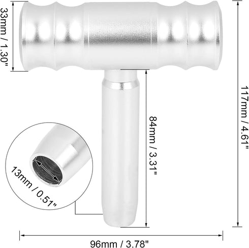 X AUTOHAUX Universal Car T-Handle Shift Lever Knob Shifter Replacement Silver Tone...