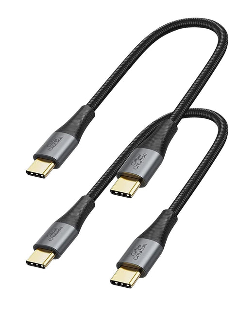 CableCreation Short USB C to USB C Cable 2 Pack, Type C Fast Charging USB C Cable 0.8FT, Double-Braided Exterior Compatible with Galaxy S22 Ultra ...