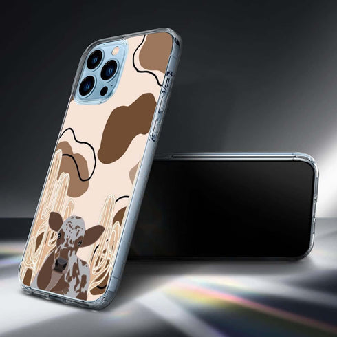 Western cow skin print Aesthetic case Compatible with iPhone 13 Pro Max, cow print collage pattern Soft TPU Bumper Protective Phone cover, Support...