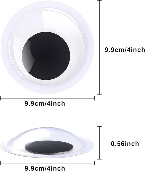 6 Pieces 4 Inches Googly Google Eyes Self Adhesive Googlie Craft Wiggle Eyes...