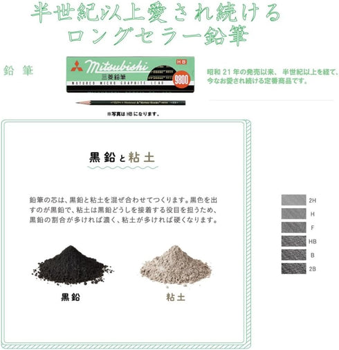 Mitsubishi Pencil pencil Uni 9800 office K98002H...