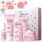 Sakura Skincare Gift Set, Skin Daily Care Travel Kit with Cleanser, Toner, Serum, Eye Cream, Face Cream for Women Girls (5pcs)...