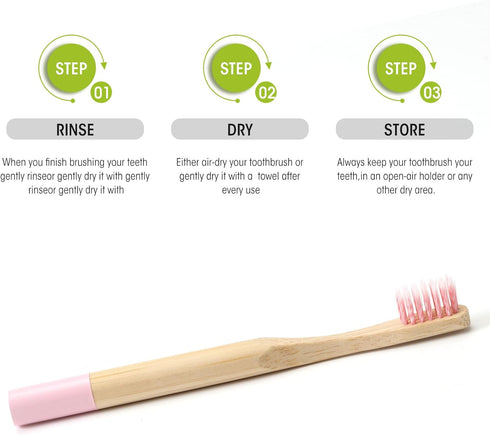 Kids Bamboo Toothbrushes Biodegradable Handle BPA Free Eco Friendly Children Size, FSC Certified and PETA Approved, Pack of 6 (Spiral Soft Nylon B...