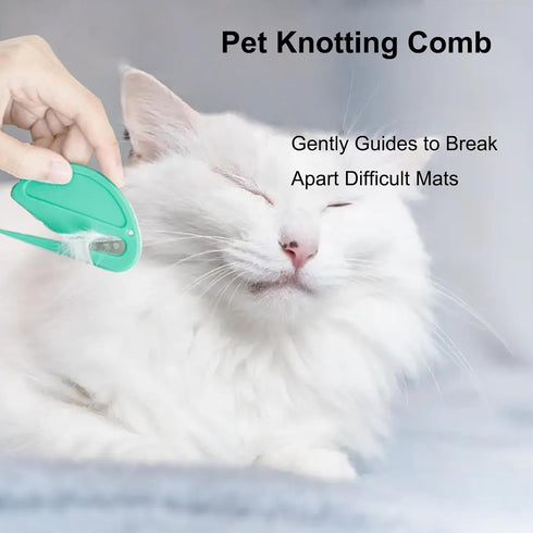Pet Knotting Comb, Dematting Tool for Cats and Dogs, Pet Hair Removal Tool, Effectively Remove Knots and Tangles with Our Matt-Splitting Tool, Kno...