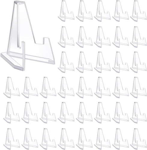 Card Display Stand 40 Packs Small Acrylic Easel Stands Coin Display stand Sports Card Stands Magnetic Card Holder Trading Graded Card Stand Pictur...