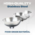 Raised Cat Food Bowls - Two Replacement Bowls Set, Elevated Tilted Bowls, Stainless Steel Bowls, Cat Feeding Bowls (2 pcs)...