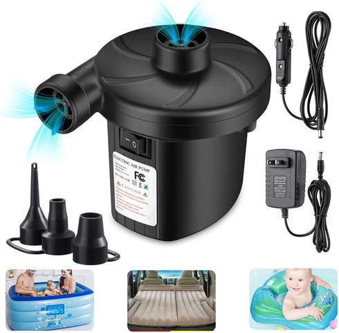 Air Pump for Air Mattress, Air Mattress Pump for Inflatables, Quick Fill Inflator Deflator Air Pump Perfect for Outdoor Camping Inflatable Boat Bl...
