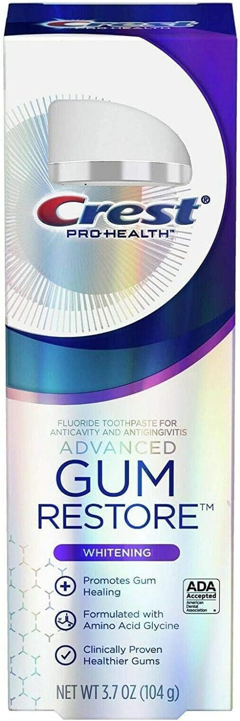Crest Pro Health Gum Restore Advanced Whitening Toothpaste, 3.7 Oz (104g) - Pack of 2...
