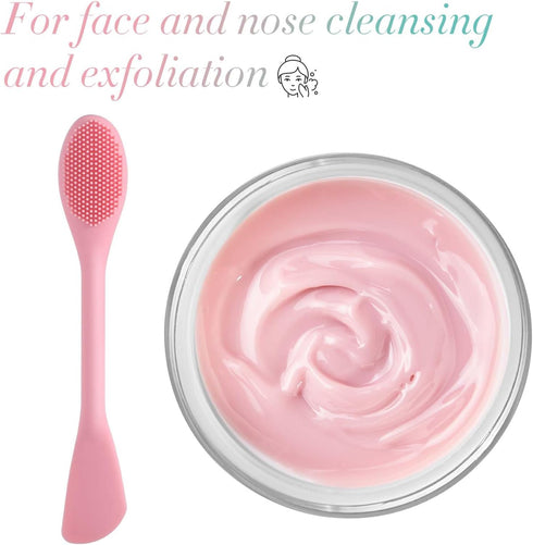 2PCS Manual Facial Cleansing Brush, Silicone Facial Mask Applicator 2 in 1 Face Mask Brush Face Scrubber Tool for Exfoliating Massaging Makeup Ski...