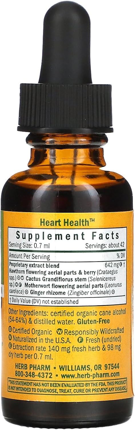 Herb Pharm Heart Health Liquid Herbal Formula with Hawthorn for Cardiovascular System Support - 1 Ounce (FCACT01)...