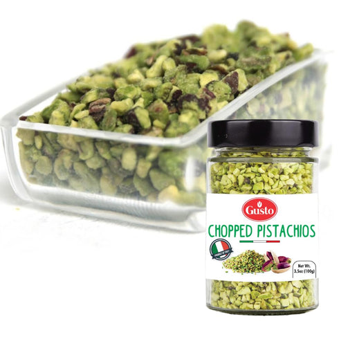 Pistachios Chopped, 3.5 oz (100 g), Sicilian Raw Pistachio Crumbles, Bronte, Sicily, Italy Pistachio pieces baking, cooking, ice cream topping, pi...