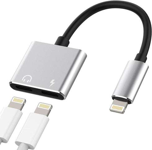 zoyuzan Double Lightning Adapter - 4 in 1 Function, Sync Over iTunes, Superior Charging Speed and Sound Quality, Compatible with Apple Devices...
