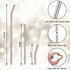 Tronco Set of 6 Stainless Steel Reusable Metal Straws with Silicone Flex Tips Elbows Cover, Metal Drinking Straws for Tronco Tumbler, 6 Steel Stra...