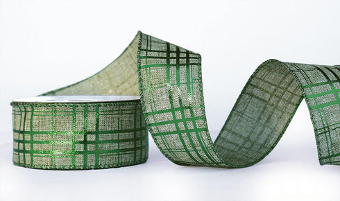 Wired Christmas Ribbon for Tree Plaid Ribbons Set Burlap Xmas Thick 2.5 Inch 4 Rolls 24 Yards for Decorating Trees Gift Wrapping Wreaths Bows Perf...