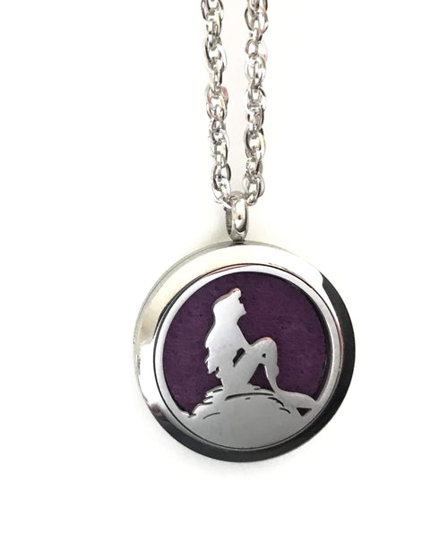 FIKA Ariel Little Mermaid Air Freshener Diffuser Locket Aromatherapy Essential Oils (Necklace)...