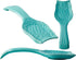 Decorative Owl Spoon Rest for Kitchen Countertop – Modern Farmhouse Spoon Holder for Stove in Lovely Aqua Blue, made with Chip-free Ceramic – Dish...