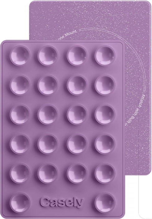 Casely Grippy Lavender Waves MagSafe Compatible Cell Phone Mount Silicone Suction Cup Sticky Phone Holder and Stand...