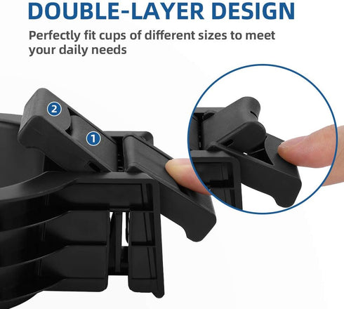 JoyTutus Cup Holder Compatible with Toyota Highlander 2014-2019, Upgraded More Steady, Center Console Cup Holder Insert Divider, Replacement for H...