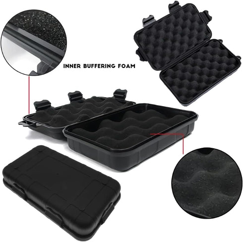 Waterproof Dry Storage Box Protective Case Outdoor Sports Survival Equipment Sealed Box with 2 U-Shape Buckle for Fishing Camping Hiking EDC Tools...