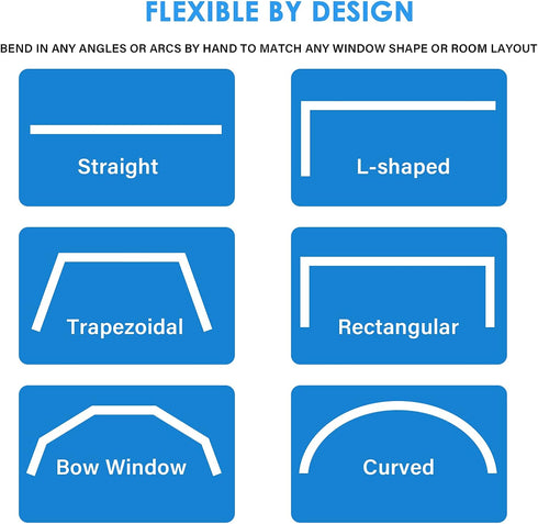 Alloy Plastic Windows and Balcony Curtain Track Soft Curved Track Curved Track Rail Slide Rail Accessories (2 Meters)...