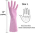 HSL Household Cleaning Gloves - Reusable Kitchen Dishwashing Gloves with Latex Free, Cotton lining, Waterproof, Non-Slip (Large, 2 Pairs)...