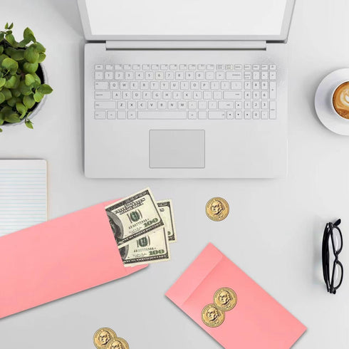 100pack Money Saving Envelopes,3.5x6.5inch pink Money Envelopes for Cash, Key Envelopes for Coins, Checks, Gift Cards & Tickets(Pink)...