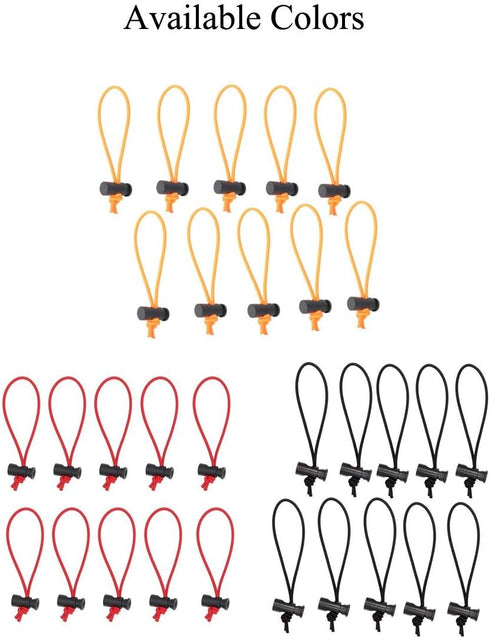 Foto&Tech Multipurpose Extra Thick Elastic Cable Tie and Organizer, Adjustable Cable Strap Toggle Tie, Reusable Tangle Tamer, Cable Management for...