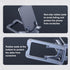 DTech Foldable Cell Phone Stand Holder Aluminum Adjustable Height Nonslip Adhesive Portable Cellphone Cradle for Desk Office Table Home Travel Mob...