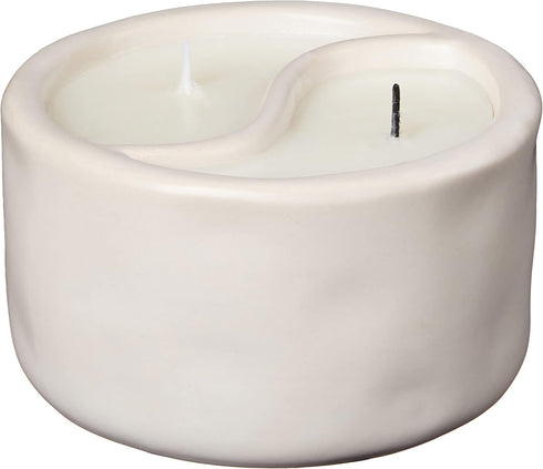 Paddywax Candles YY1004Z Yin & Yang Collection Scented Candle, 11-Ounce, White - Black Salt | Teakwood...