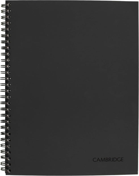 Cambridge Notebook, Business Notebook, 7-1/4" x 9-1/2", 80 Sheets, Ruled, Action Planner, Flexible Cover, Wirebound, Gray (06122)...