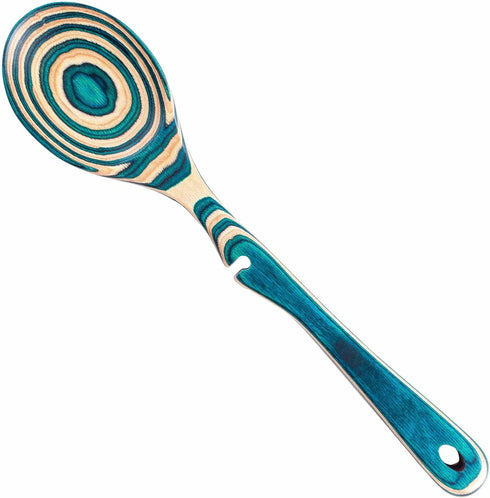 Baltique Mykonos Collection 12-1/2" Wooden Cooking Spoon with Spoon Rest Notch, Safe for Use on Nonstick...