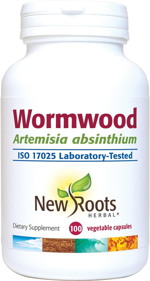 NEW ROOTS HERBAL Wormwood (100 Veg Caps) - Appetite, Digestion and Intestinal Balance Support - Non-GMO & Gluten Free...