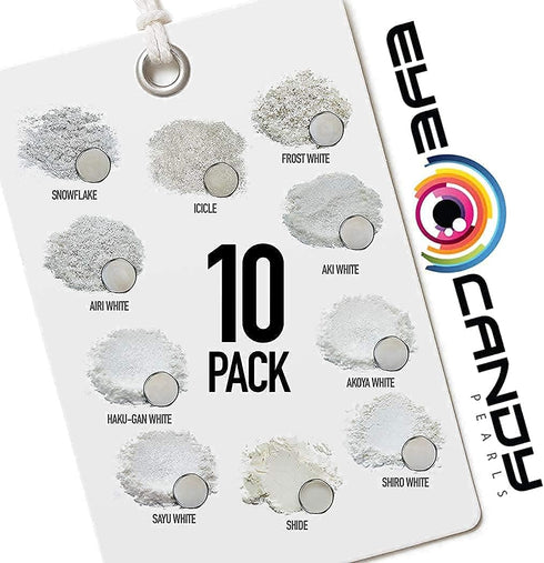Eye Candy Pigments Premium White Mica Powder - AKI White (25gr) - for Epoxy, Resin, Soap, Paint, Woodworking, Acrylic Pouring, Bath Bombs, Fishing...