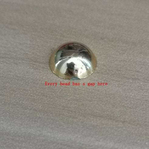 Chenkou Craft 3000PCS 7 Sizes (2.5/3/4/5/6/8/10mm) 1 Box Gold Round Flatback Imitation Half Pearls Bead Loose Beads Gem (Gold Half Ball)...