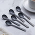 Matte Black Demitasse Espresso Coffee Spoons, Stainless Steel Satin Finish, Mini Teaspoons, Sugar Spoons, 4.7-inch, Set of 6...