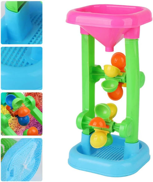 Alipis Sand Wheel Beach Toy, Beach Sand Water Wheel Beach Hourglass Toy Water Sifting Funnel Outdoor Tool Kit for Summer Beach...