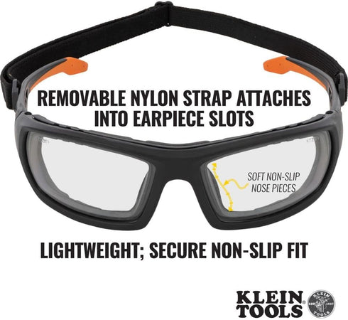 Klein Tools 60483 Safety Glasses Removable Gasket with Nylon Strap fit Klein Professional Full Frame Safety Glasses (Sold Separately)...