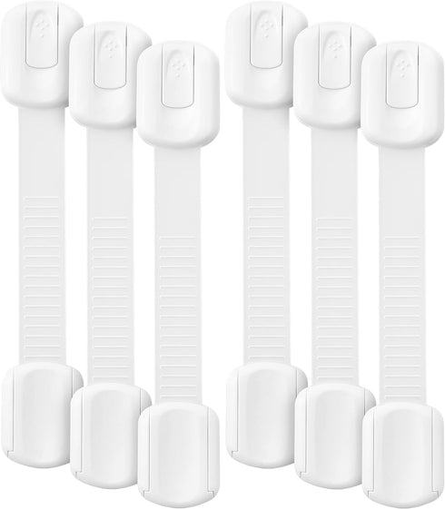 Bates- Child Safety Strap Locks, 6 Pack, Child Proof Cabinet Latches, Child Safety Cabinet Locks, Drawer Locks Baby Proofing, Baby Cabinet Safety ...