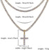 JINAO Gold Cross Necklace Iced Out Cubic Zirconia Round Cut Cross Pendant Necklace 18K Gold Plated Diamond Jewelry for Men Women with Stainless Ro...