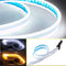 Qasim 30cm Soft Tube Guide Flexible LED Strip Daytime Running Light 12inch White Yellow Sequential Flowing Turn Signal LED Strip Auto Cars Motorcy...
