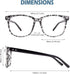 Happy Store CN81 Large Oversized Bold Frame UV 400 Clear Lens Horn Rimmed Glasses...