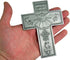 Silver-Toned Pewter Seven Gifts of The Holy Spirit Hanging Wall Cross, 5 7/8 inches...
