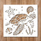 Sea Turtle Stencil - Turtle Stencils for Painting on Wood, Glass, Wall, Rock, Walls, Glassware, Canvas - Turtle Stencil Template (8.5x11), white, ...
