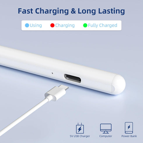 Active Stylus Pen for Touch Screens, Fast Charging Stylus Pen for Samsung/iPhone/Android Tablets & Smart Phones, Universal Stylus Pencil for Drawi...
