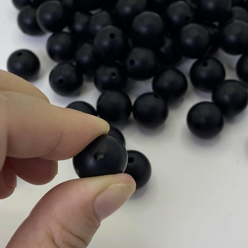 60pcs Silicone Beads, 15mm Silicone Beads Bulk Round Rubber Beads for Keychain Making Kit Silicone Focal Beads Loose Beads for Necklace Bracelet L...
