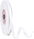 VATIN 3/8 inches Double Faced White Polyester Satin Ribbon - 50 Yards for Gift Wrapping Ornaments Party Favor Braids Baby Shower Decoration Floral...