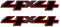 GOLD HOOK Premium Series 4x4 Bedside Replacement Decals for Chevy Silverado - Die-Cut Metalic Vinyl Stickers - Pair (Black)...