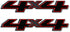 GOLD HOOK Premium Series 4x4 Bedside Replacement Decals for Chevy Silverado - Die-Cut Metalic Vinyl Stickers - Pair (Black)...