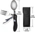 Orblue 4-in-1 Camping Utensils, 2-Pack - Portable Stainless Steel Spoon, Fork, Knife & Bottle Opener Combo Set - Travel, Backpacking Cutlery Multi...
